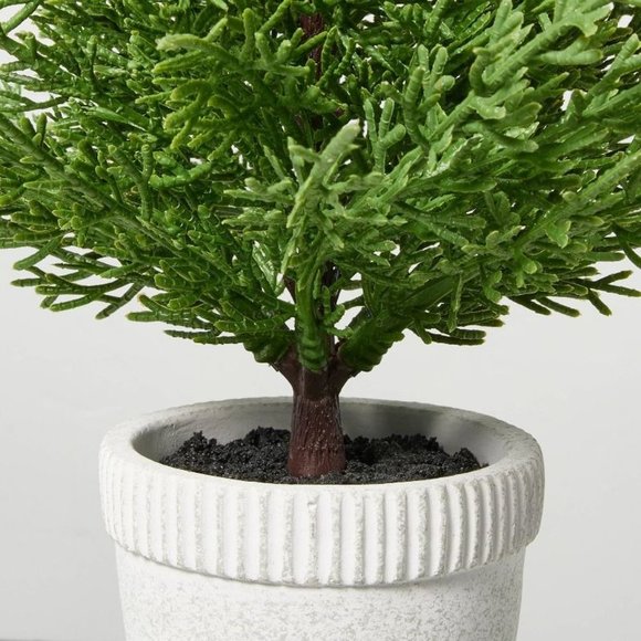 Hearth & Hand Magnolia 12" Faux Cypress Christmas Tree in Cement Pot - Picture 3 of 6